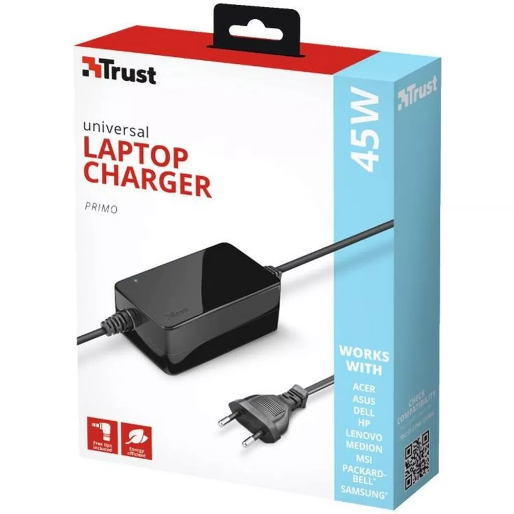 Trust - Netzteil 45 W Primo, Schwarz, One Size