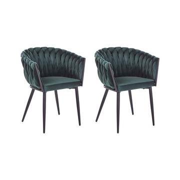 Lot de 2 chaises en Velours Glamour MILAN