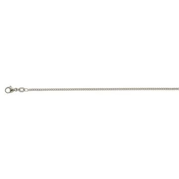 Collier gourmette or blanc 750, 1,7mm, 38cm