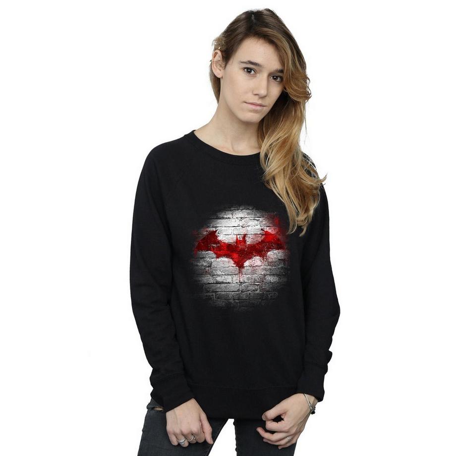 DC COMICS Batman Logo Brick Wall Sweatshirt  