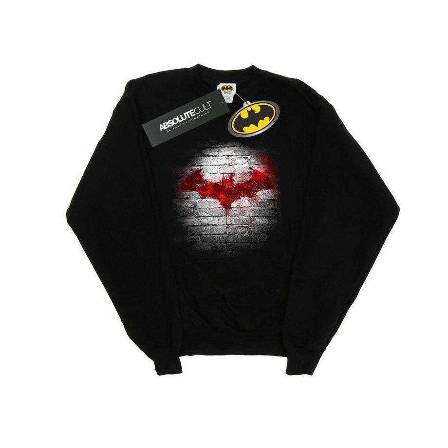 DC COMICS Batman Logo Brick Wall Sweatshirt  