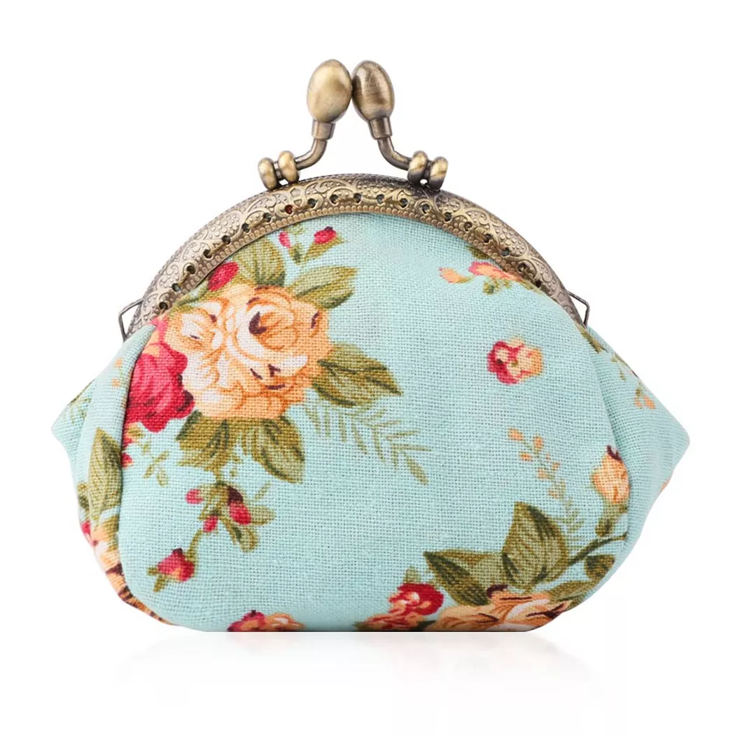 Only-bags.store - Floral Münzgeldbörse Münzgeldbörse Retro Tasche, für Damen, Multicolor, Größe Onesize