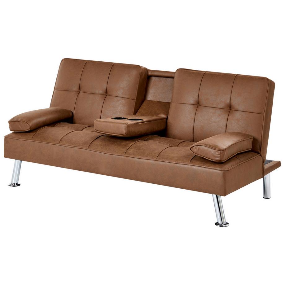 Beliani Canapé-lit en Cuir PU  ROXEN  