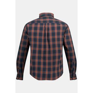 JP1880  Camicia a quadri dalla vestibilità moderna con maniche lunghe e colletto button-down 