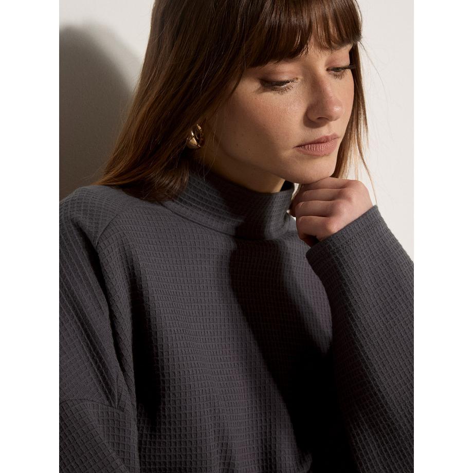 APRICOT Haut oversize en jersey gaufré  