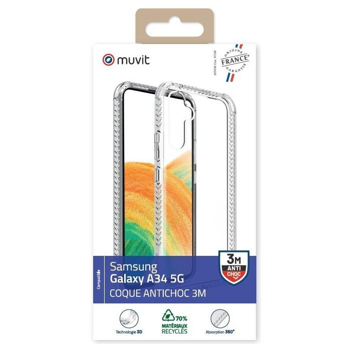 Muvit  Case Galaxy A34 5G stoßfest verstärkt 3M 