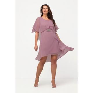 Ulla Popken  Abito da sera in chiffon con scollo a V, mezze maniche e sottoveste 