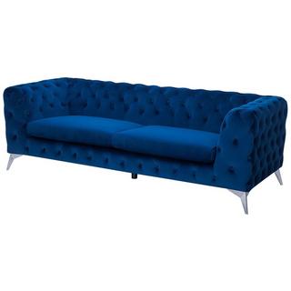 Beliani 3 Sitzer Sofa aus Samtstoff Glamourös SOTRA  