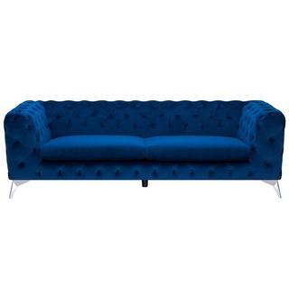 Beliani 3 Sitzer Sofa aus Samtstoff Glamourös SOTRA  