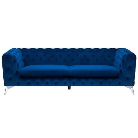 Beliani 3 Sitzer Sofa aus Samtstoff Glamourös SOTRA  