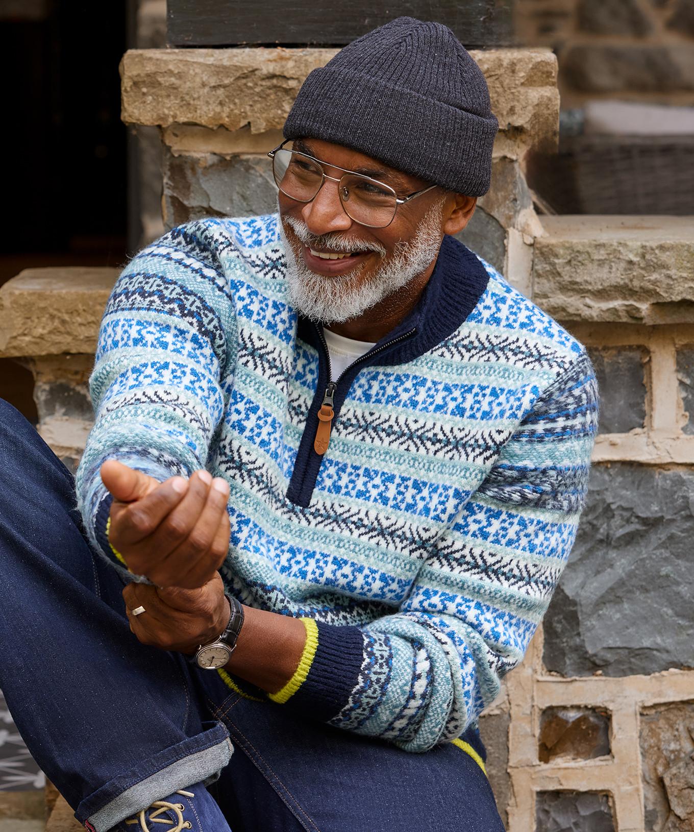 Joe Browns Pull tricoté Fair-Isle Col Montant  