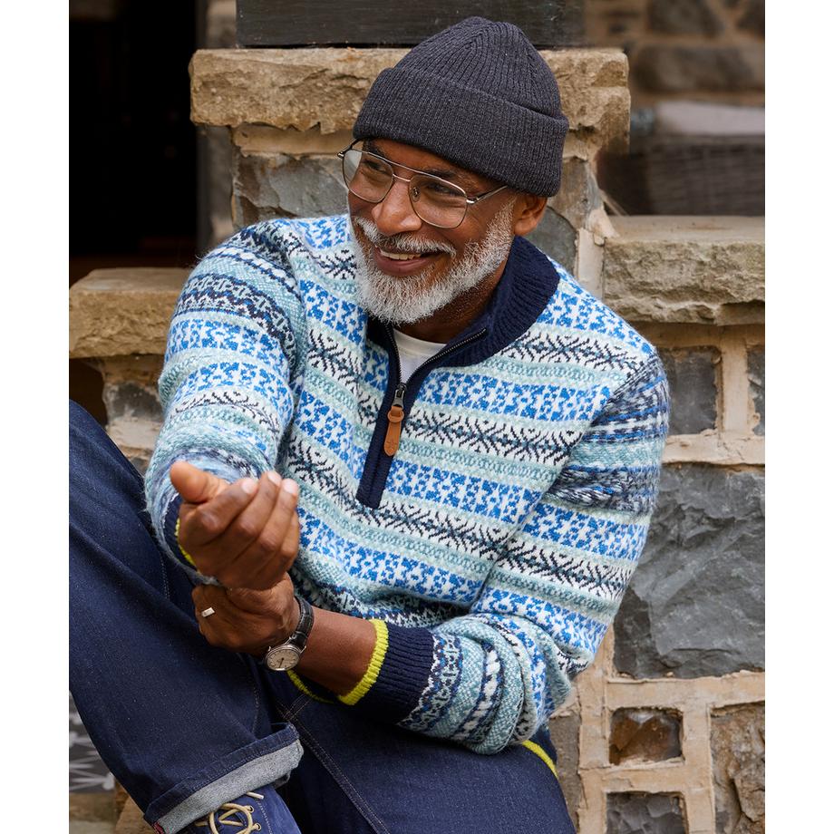 Joe Browns Fair-Isle Strickpullover Stehkragen  