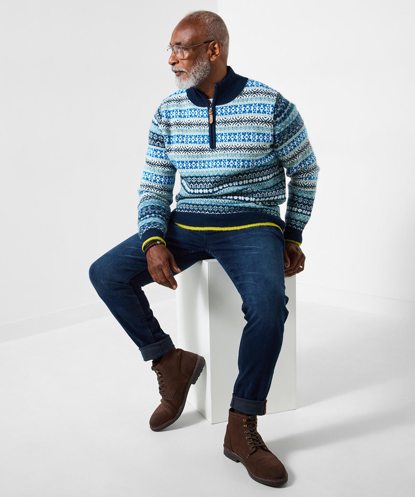 Joe Browns Pull tricoté Fair-Isle Col Montant  