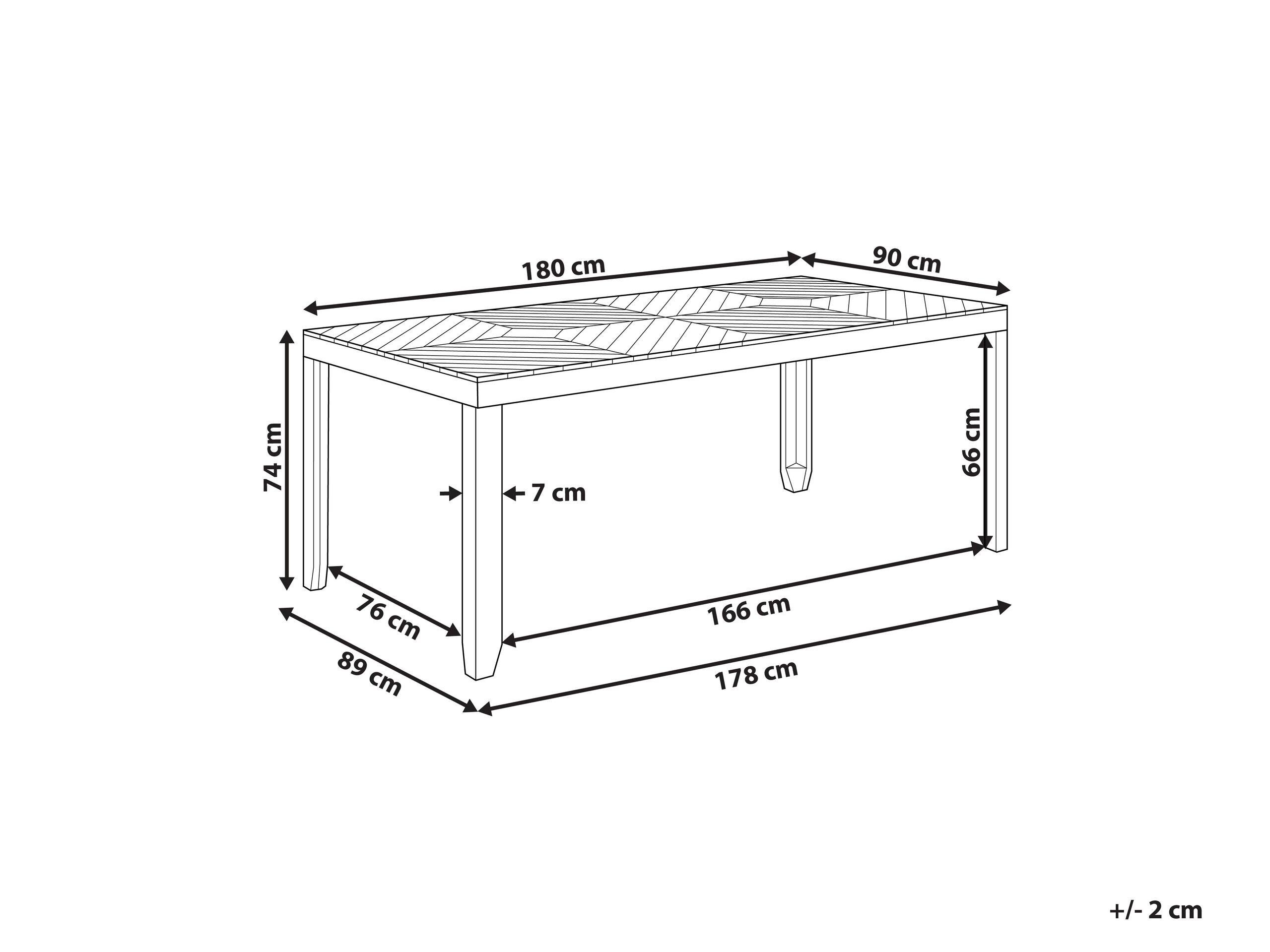 Beliani Tavolo da pranzo da giardino en Legno d'acacia Classico BARATTI  