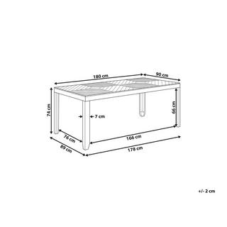 Beliani Tavolo da pranzo da giardino en Legno d'acacia Classico BARATTI  