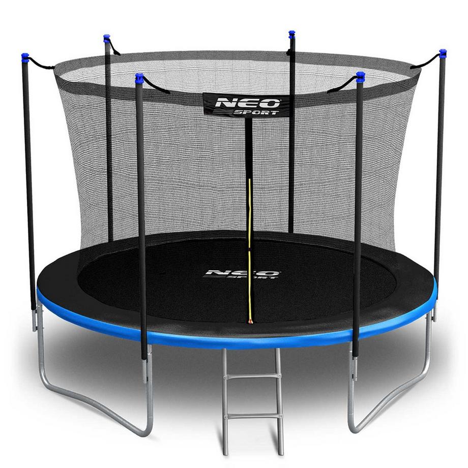 B2X Trampolino da giardino 8ft/252cm con rete di sicurezza interna e scaletta Neo-Sport  