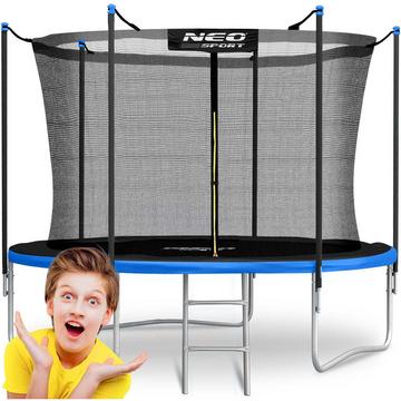 Trampolin für den Garten 8ft/252cm mit internem Sicherheitsnetz und Leiter Neo-Sport