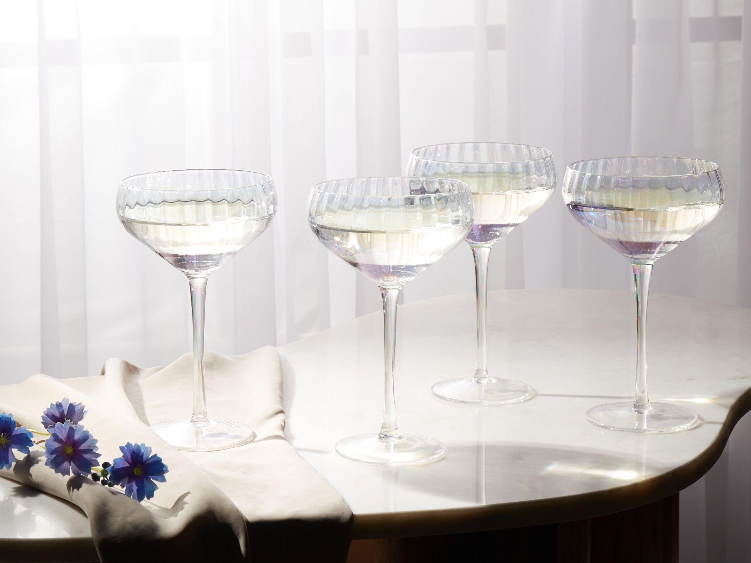 Beliani Champagnerschalen aus Glas Retro MORGANITE  