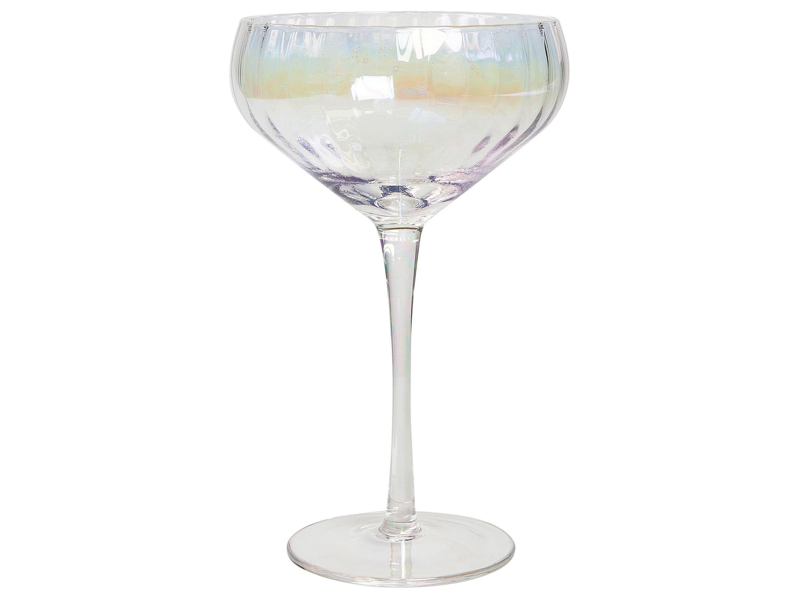 Beliani Lot de 4 coupes à champagne en Verre Rétro MORGANITE  