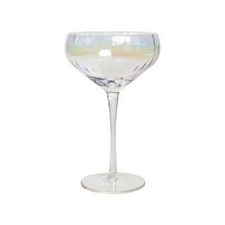 Beliani Lot de 4 coupes à champagne en Verre Rétro MORGANITE  
