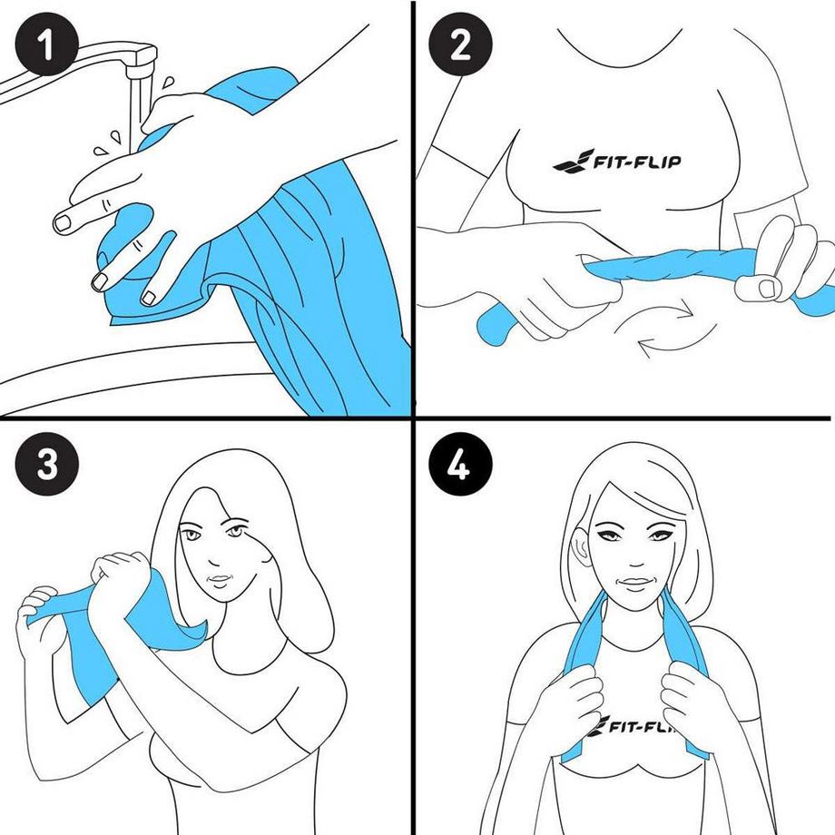 Fit Flip Airflip Towel Kühlhandtuch Mikrofaser  