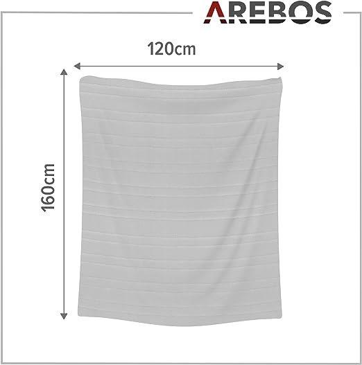 Arebos Couverture électrique Couverture chauffante, lavable, couverture câline  