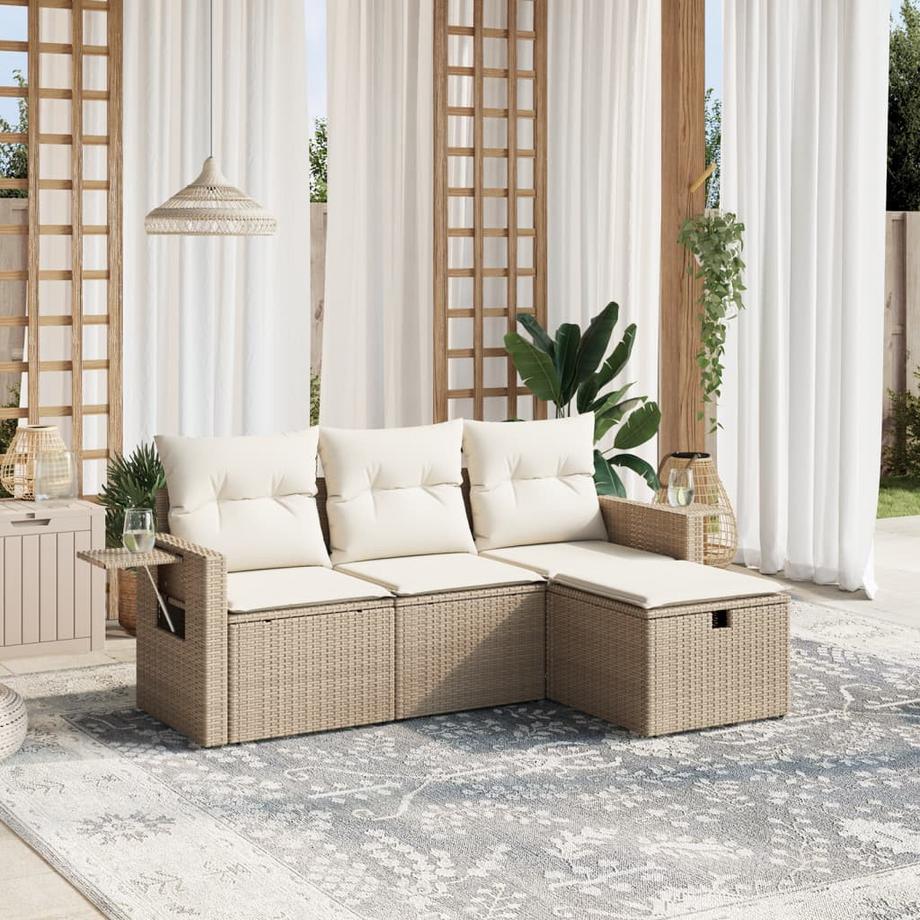 VidaXL set divano da giardino Polirattan  