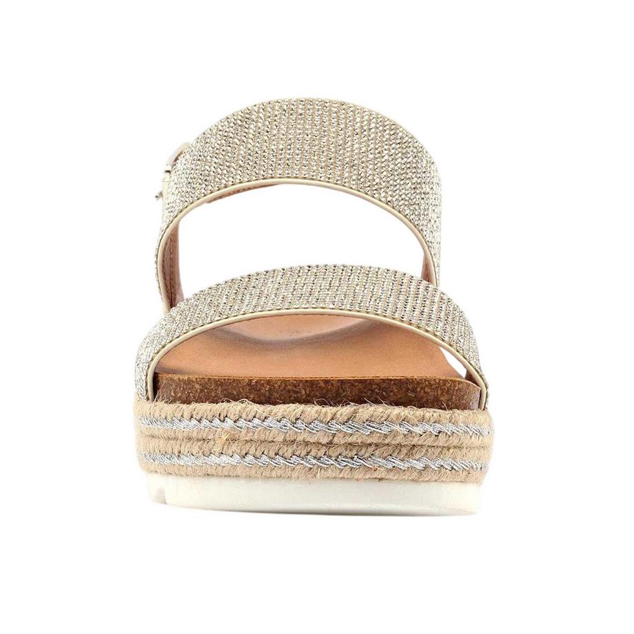Lunar Sandali Emery con zeppa e cinturini strassati  