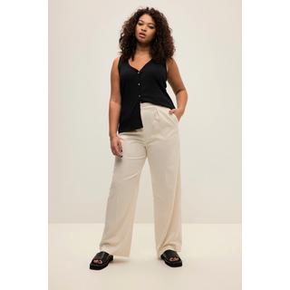 Studio Untold  Bundfaltenhose, Wide Fit, High Waist, Elastikbund 