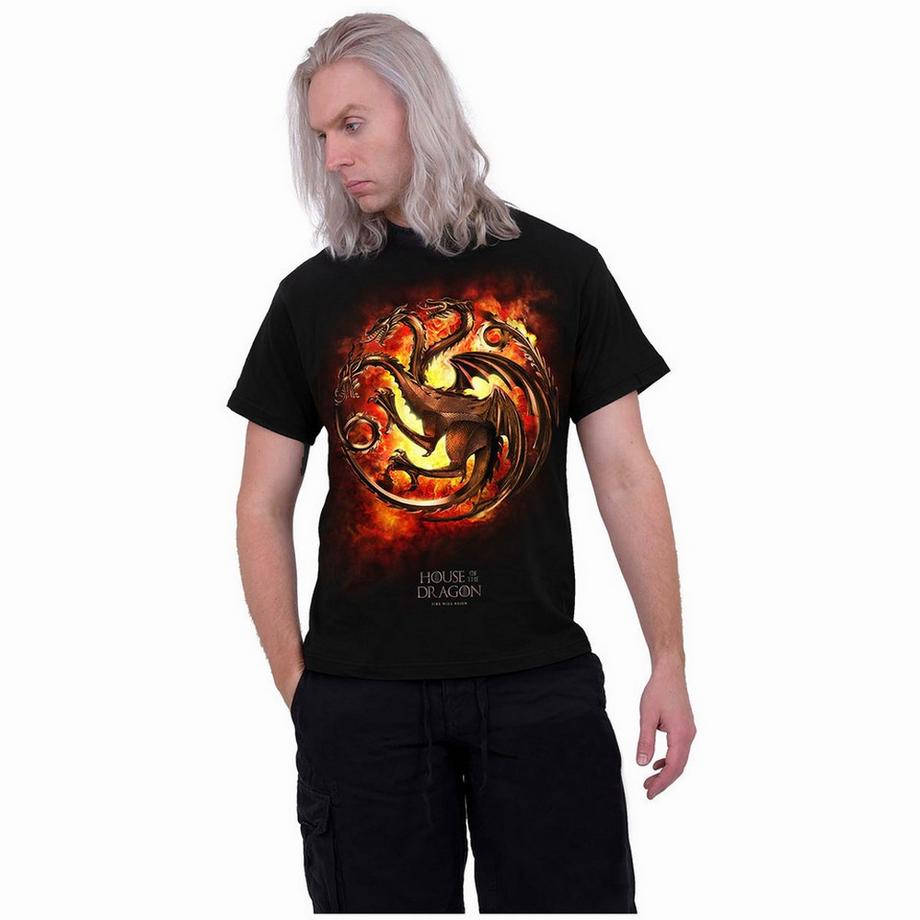 Hbo T-Shirt Graphique Dragon et Flammes  