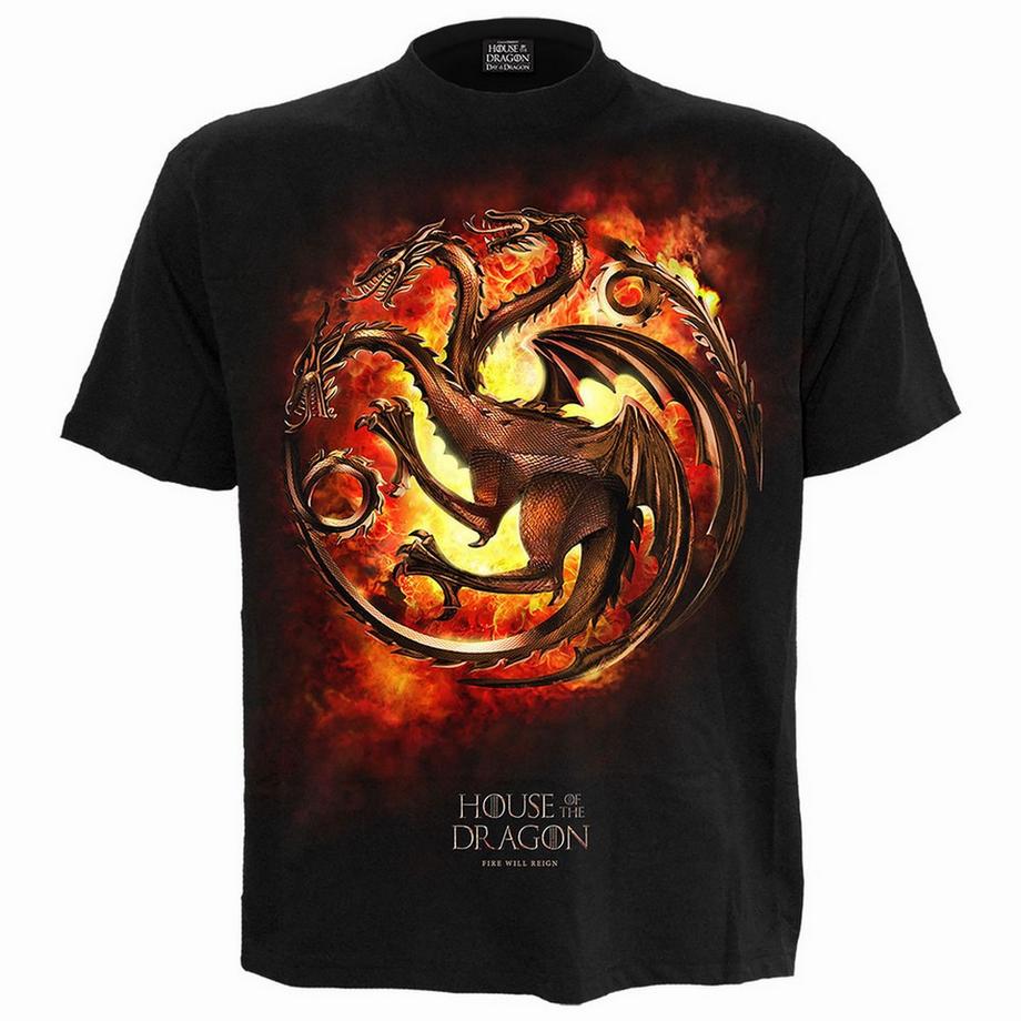 T-ShirtMotiftyle Dragon Et Flammes