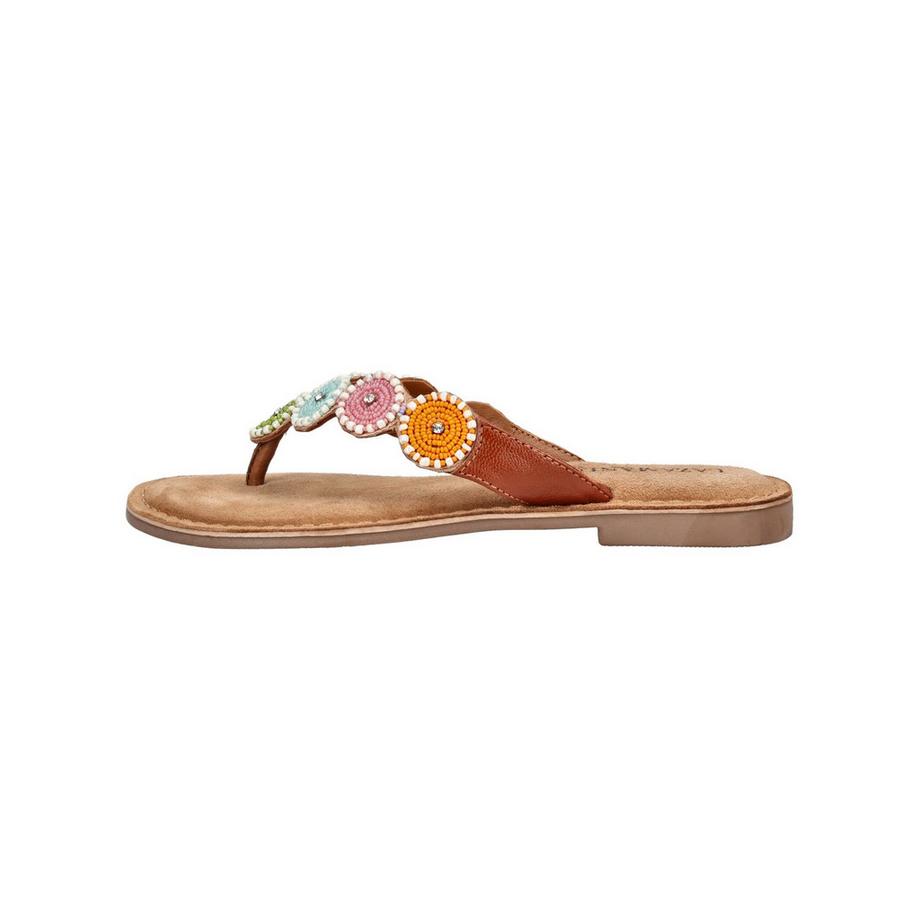 Lazamani Beaded Thong Sandals  