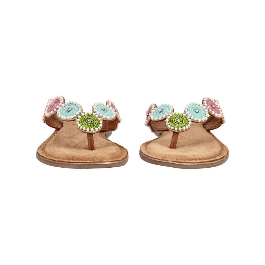 Lazamani Beaded Thong Sandals  