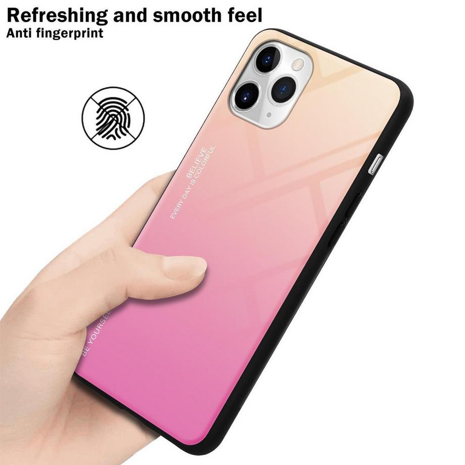 Cadorabo  Housse compatible avec Apple iPhone 11 PRO - Coque de protection bicolore en silicone TPU et dos en verre trempé 