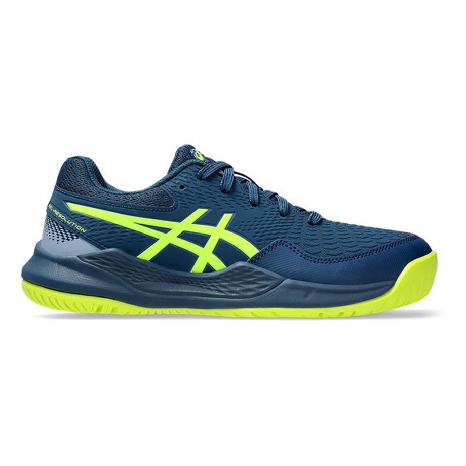 GEL-RESOLUTION 9 GS AC MAKO BLUE/SAFETY YELLOW JUNIOR