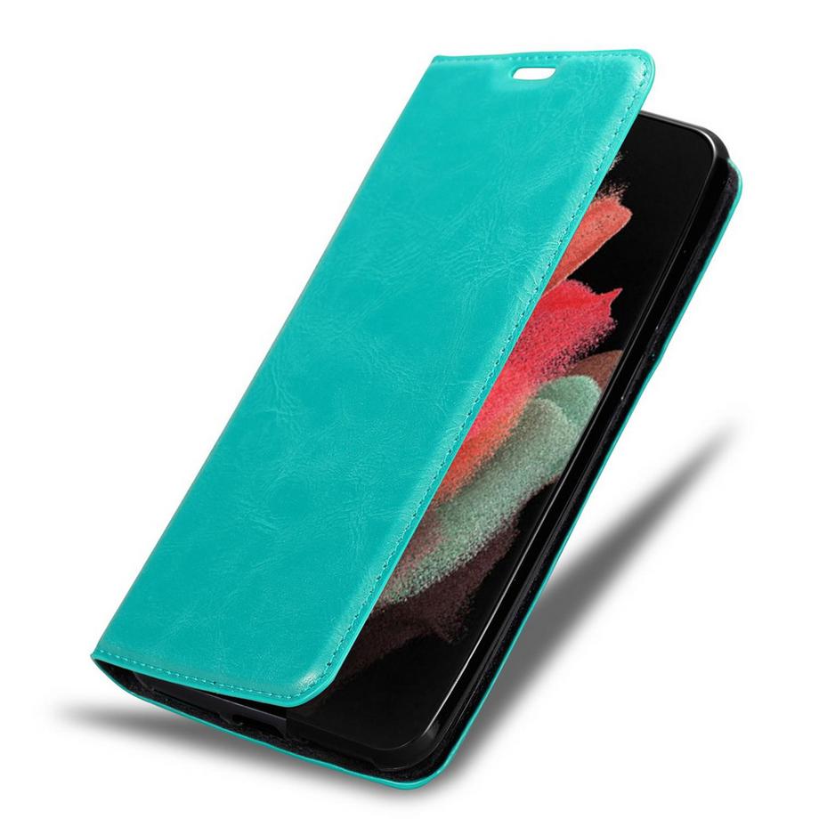 Cadorabo  Hülle für Samsung Galaxy S21 ULTRA Magnetverschluss, Kartenfach 