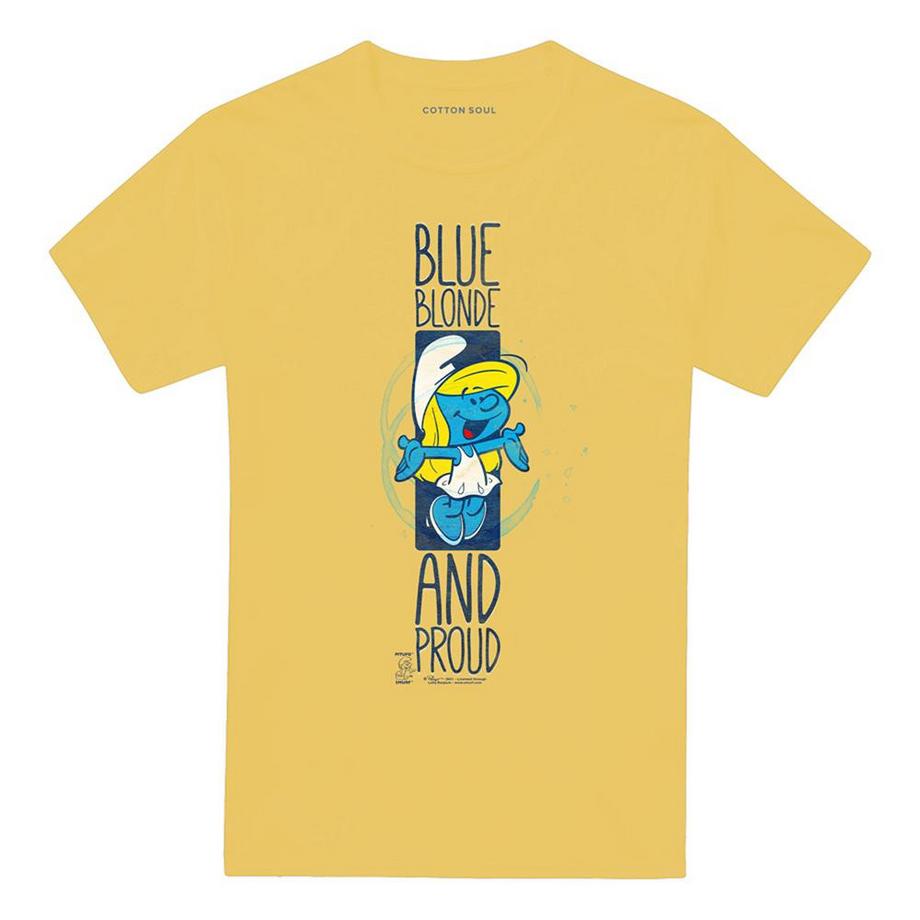 T-ShirtMotif Schtroumpfette Blue Blonde And Proud