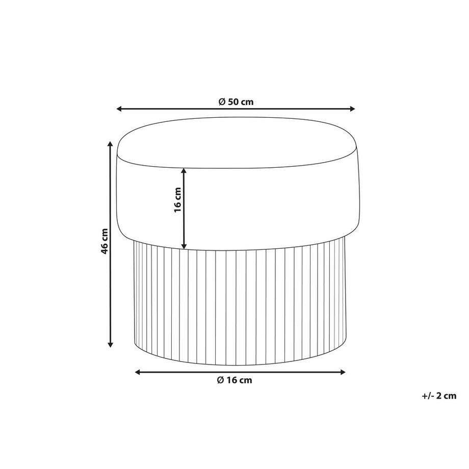 Beliani Pouf de rangement en Bouclé Scandinave RICHEY  