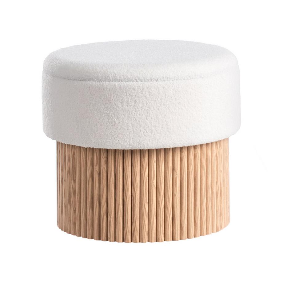 Pouf de rangement en Bouclé Scandinave RICHEY
