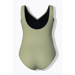 Ulla Popken Maillot de bain Jungle sans bonnets souples Décolleté V  