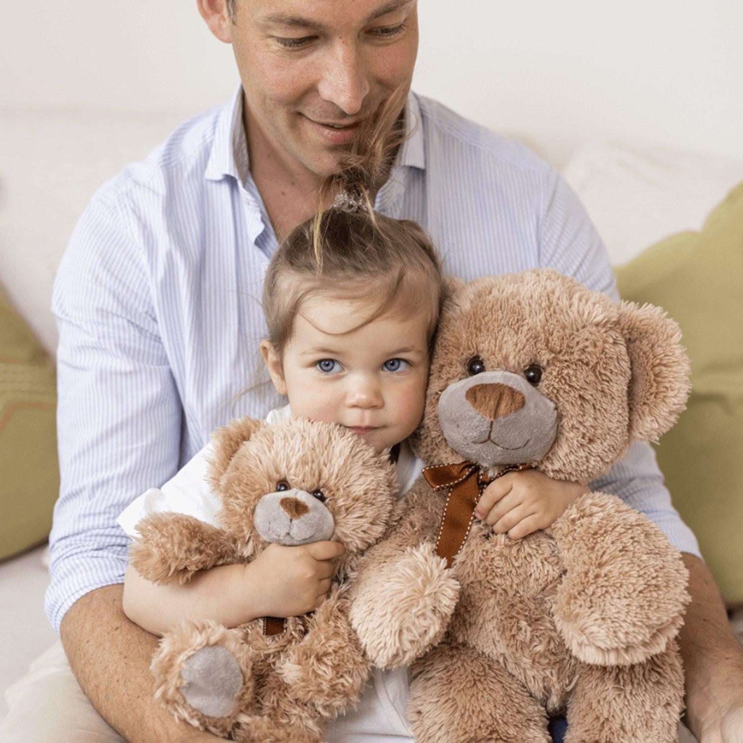 TEDDYKOMPANIET  Teddy Roger mit Halsschleife Braun (25cm) 