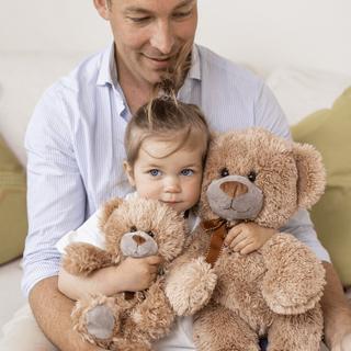 TEDDYKOMPANIET  Teddy Roger mit Halsschleife Braun (25cm) 