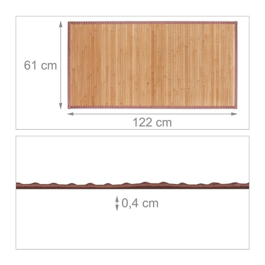 B2X  Tapis en bambou nature 