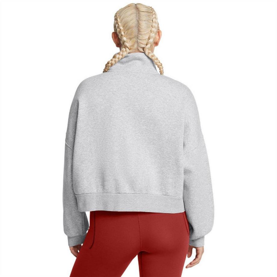 UNDER ARMOUR  Icon Felpa In Pile Oversize Icona Mezza Cerniera 