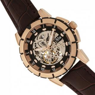 Reign  Montre Reign Philippe Squelette Automatique avec Bracelet en Cuir 