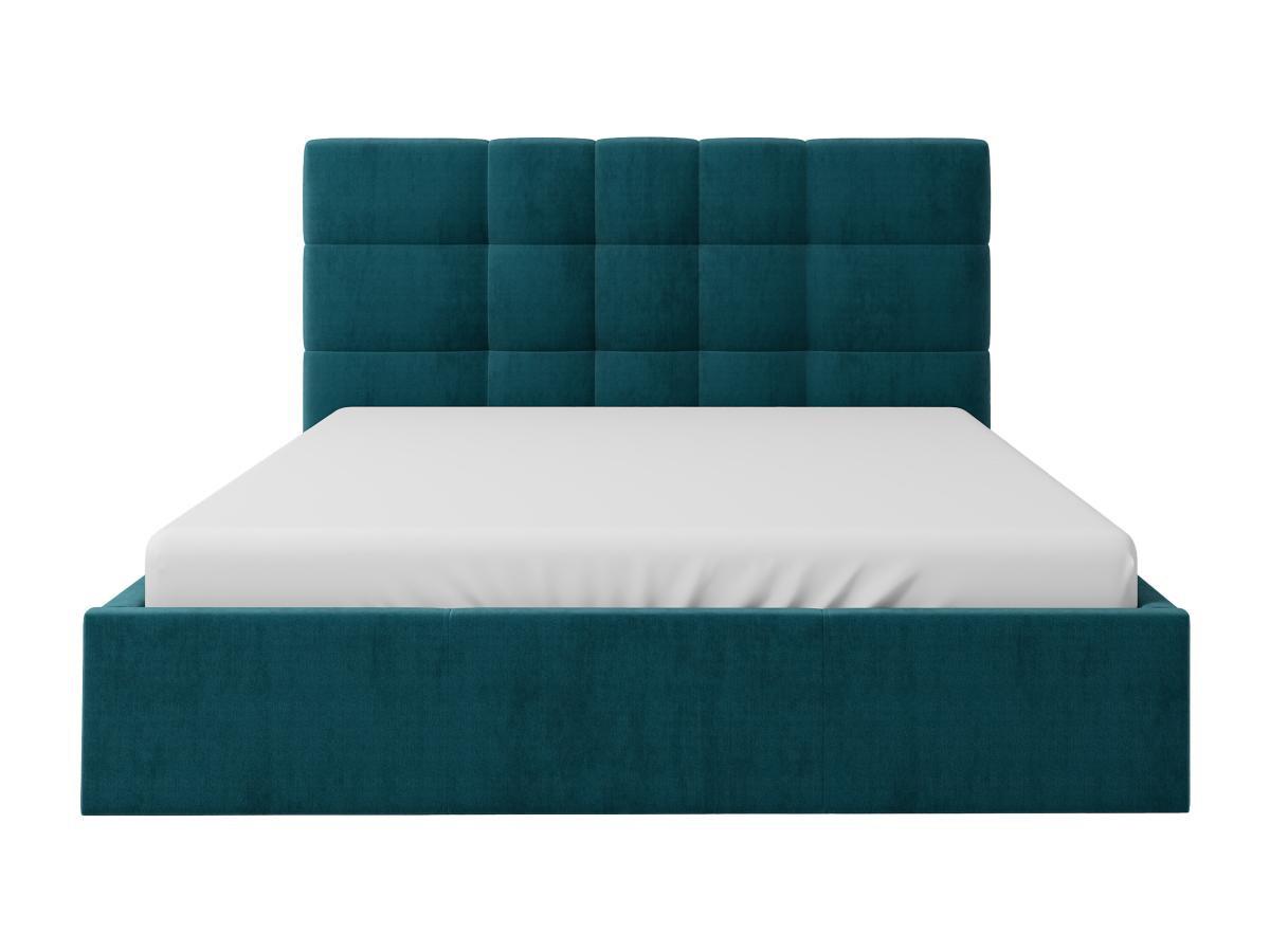 PASCAL MORABITO Bett mit Bettkasten - 140 x 190 cm - Stoff - Blau - ELIAVA von Pascal Morabito  
