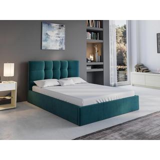 PASCAL MORABITO Bett mit Bettkasten - 140 x 190 cm - Stoff - Blau - ELIAVA von Pascal Morabito  