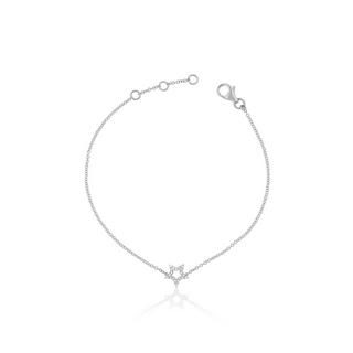 MUAU Schmuck  Bracelet étoile en or blanc 750 diamants 0,06ct. 19cm 