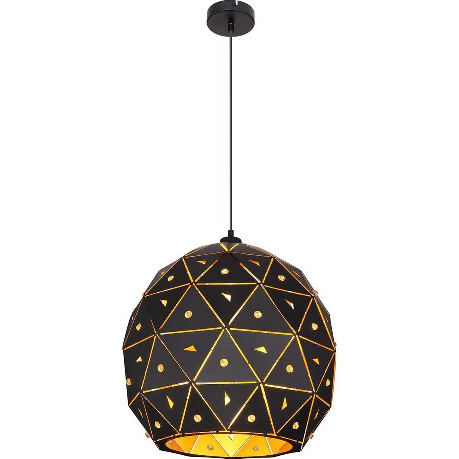Lampe à suspension Jodie métal noir mat 1xE27