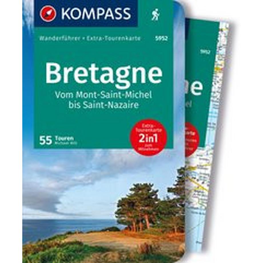   KOMPASS Wanderführer Bretagne, vom Mont-Saint-Michel bis Saint-Nazaire, 55 Touren mit Extra-Tourenkarte 
